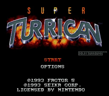 Super Turrican (Europe) screen shot title